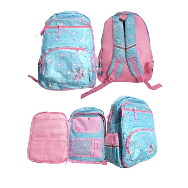 Tas ransel backpack anak perempuan alto girl model resleting putar / kulkas free rain cover  original