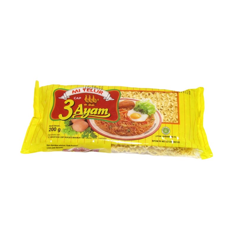 Mie Telur Cap 3 Ayam Kuning 200g