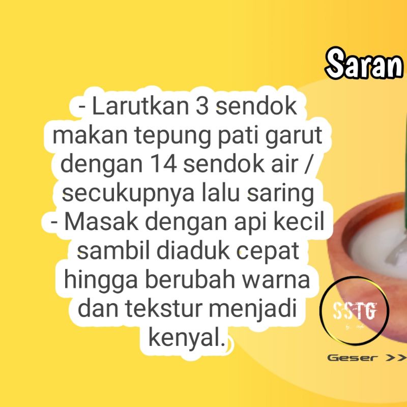 

[MAREM] TEPUNG GARUT 250GRAM ORGANIK PATI SERUT EROT IRUT KEROT KIWRUT WIRUT GIRUT ANGKRIK UNTUK