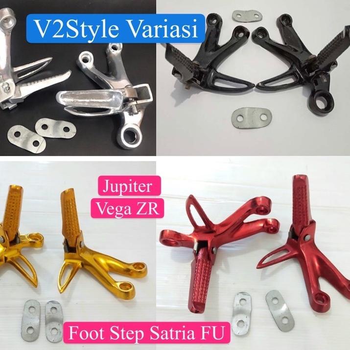 ℗ FOOTSTEP KAKI BELAKANG STEP GANTUNG LIPAT SATRIA FU JUPITER VEGA ZR MX KING SET KIRI KANAN FULL CH
