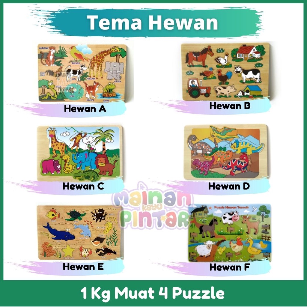 Puzzle Kayu Mainan Kayu Pintar Terlengkap Bisa COD