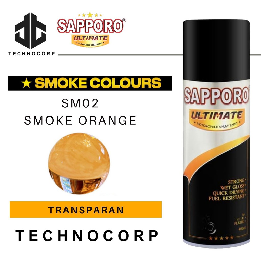 CatSemprot SAPPORO ULTIMATE SM02 SMOKE ORANGE/CANDY ORANGE LAMPU SEIN