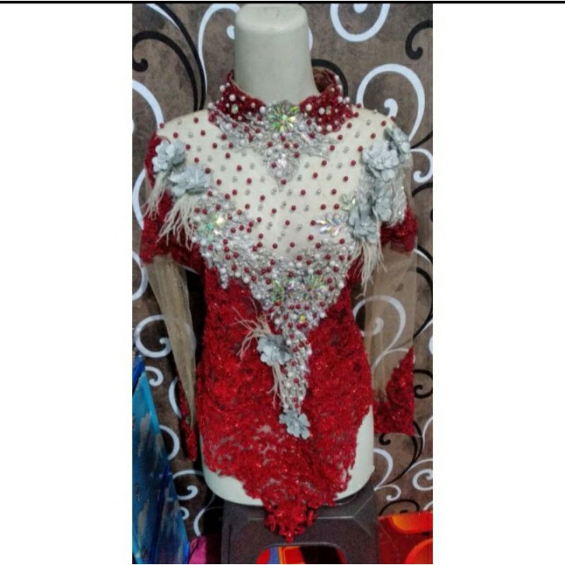 ATASAN KEBAYA PAYET BUNGA 3D /BAJU PENGANTIN KEBAYA / ATASAN KEBAYA