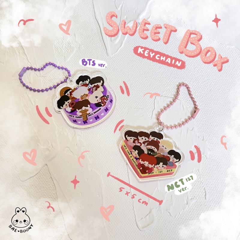 Kpop “Sweet Box” Keychain by Baeboony || Gantungan Kunci Keychain Keyring