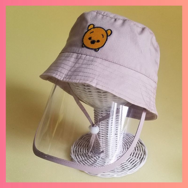 Topi Face shield anti korona / Topi buket anak bayi-Milo