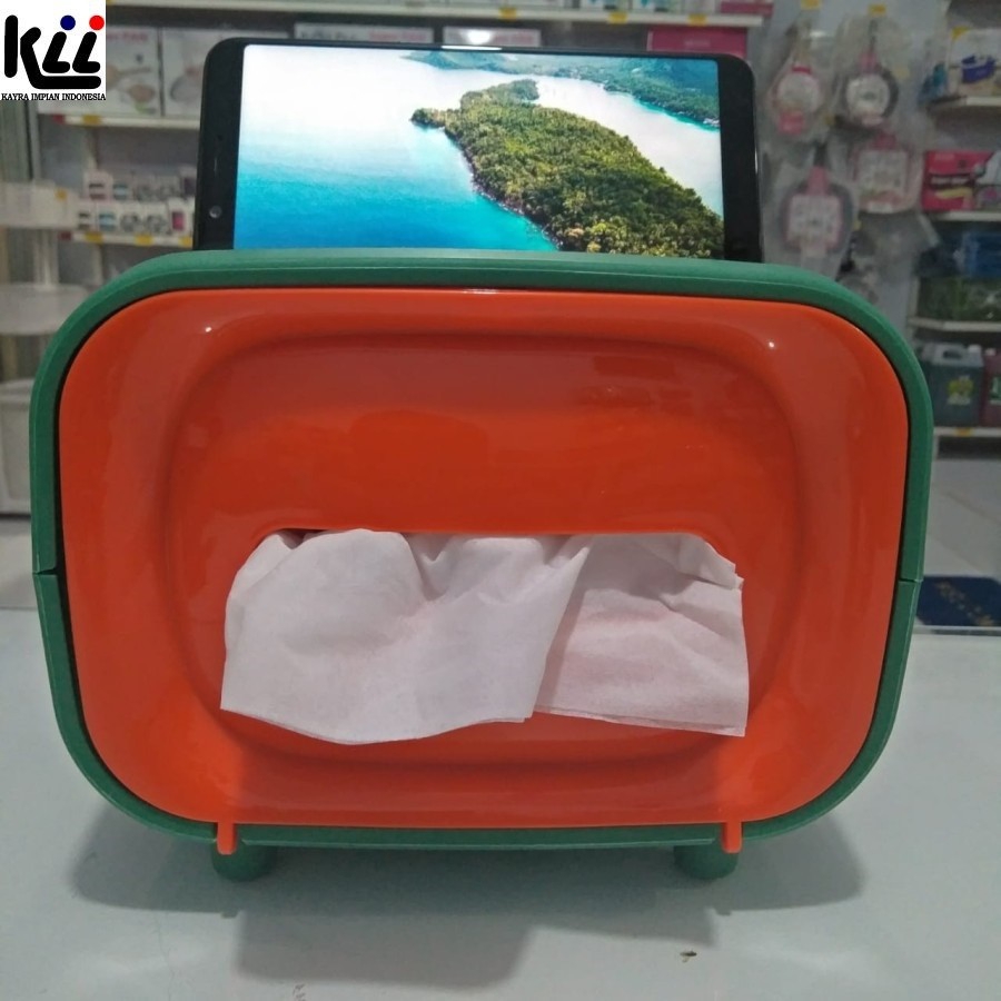 Holder Tempat Tissue TV - Kotak Tissue Holder HP - Box Tissue Stand HP