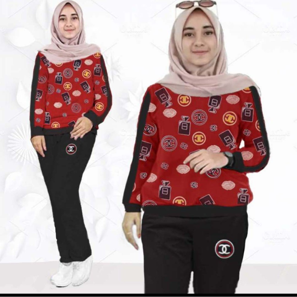 LVB Setelan Training Wanita/Track Suit Wanita/Setelan Kasual Wanita/Uk.XL-XXL-3XL NEW CHENEL Ka/Tr