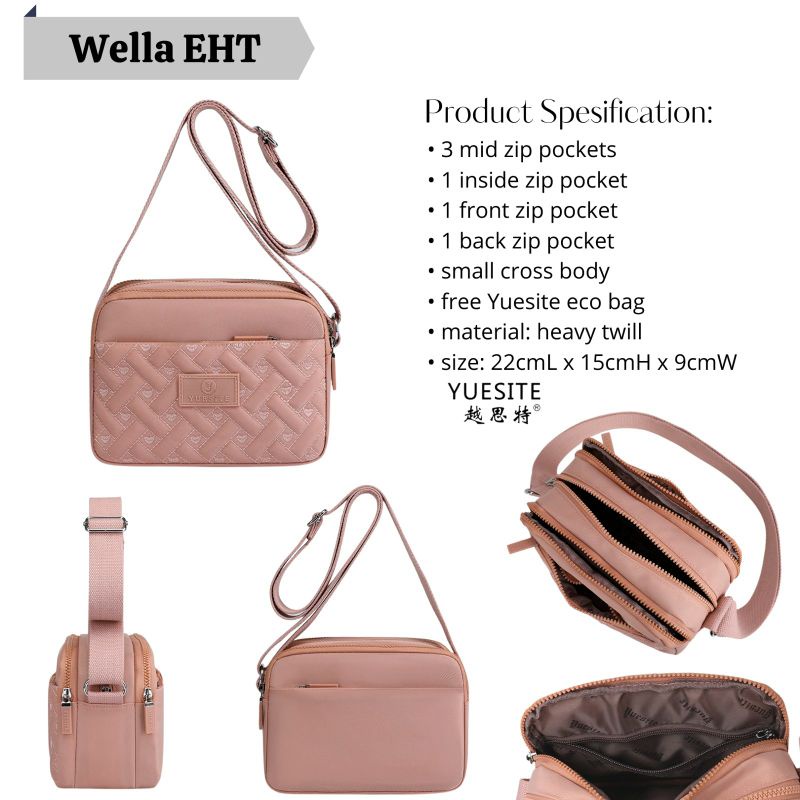 TAS SELEMPANG WANITA YUESITE WELLA EHT ORIGINAL CYUTEBAGS