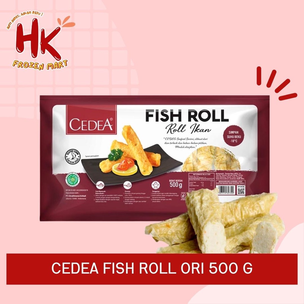 Cedea Fish Roll Original 500 g / isian suki / sosis bakar / HK Frozen Mart