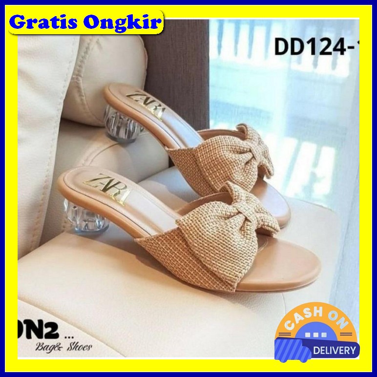 Ori-349|⭐ Hils Wanita Hills Hells Haihils Haihil Sepatu Hak Pesta Ou39 Hak Kaca Tahu Premium Su91 -