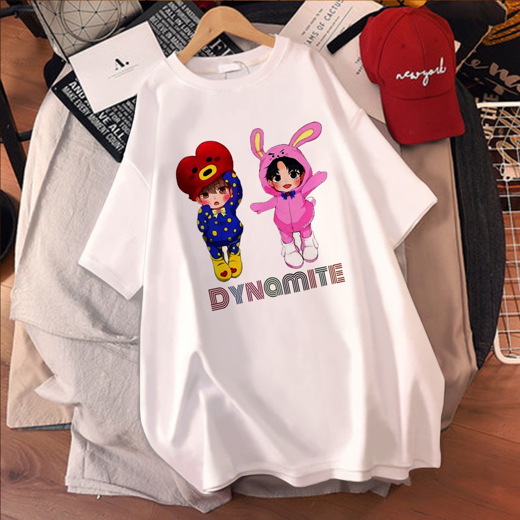 CALVIERO SHOP - BAJU KAOS WANITA DEWASA PRINT CASUAL DYNAMITE CUTE