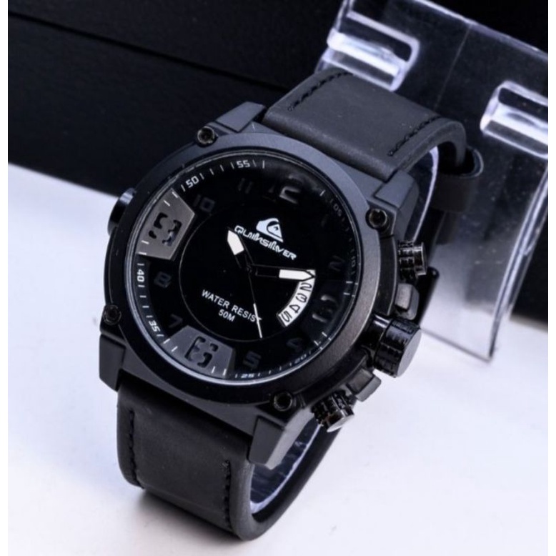 (COD)Jam Tangan Pria Sporty Quicksilver Day Date Aktif Strap Kulit 902