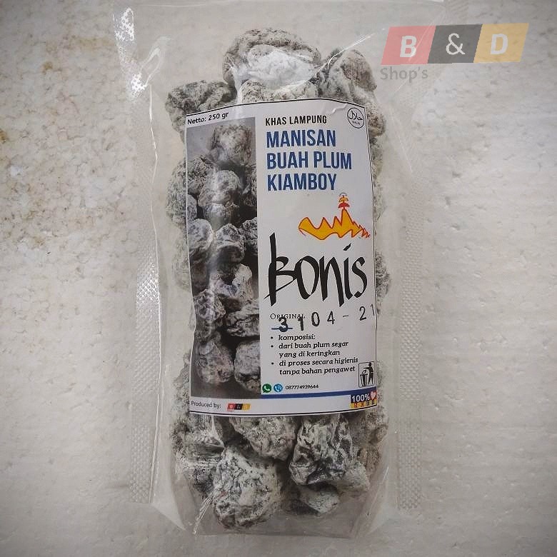 

BONIS. Manisan Buah Plum Atau Kiamboy Tanpa Biji Netto 500 Gram.