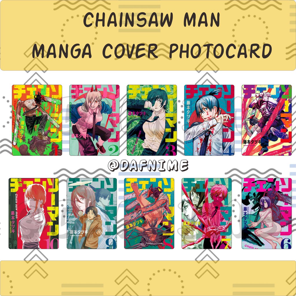 CHAINSAW MAN MANGA COVER EDITION PHOTOCARD ANIME