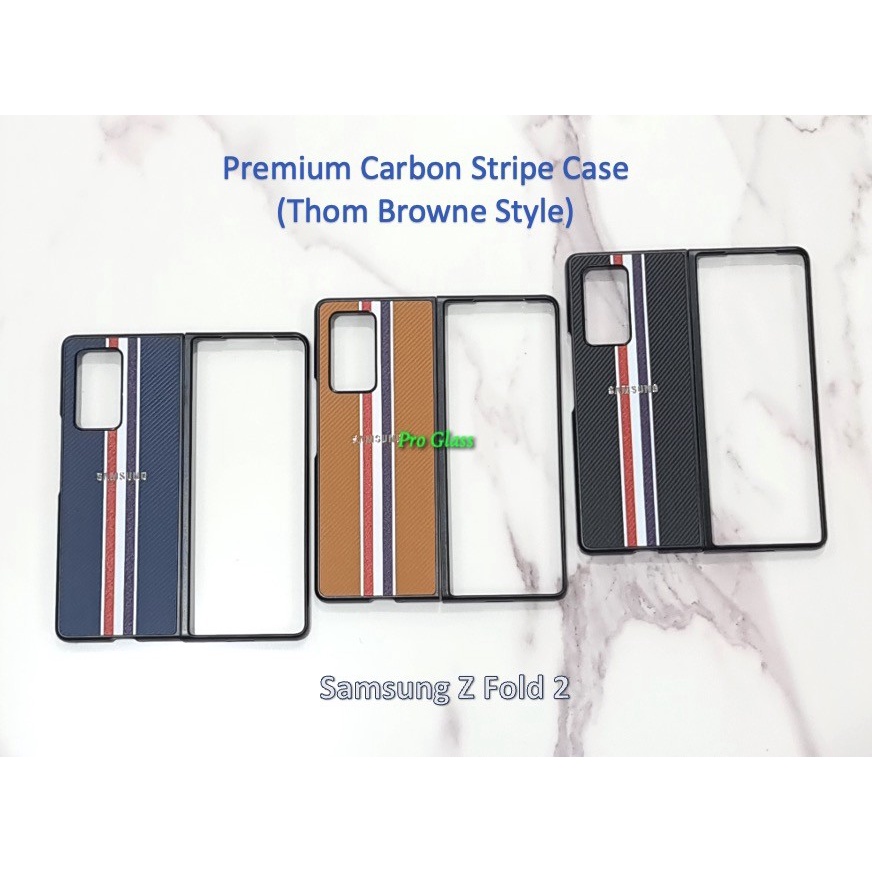 Samsung Galaxy Z Fold 3 / Z Fold 2 5G Carbon Stripe Full Cover Skin Hard Case