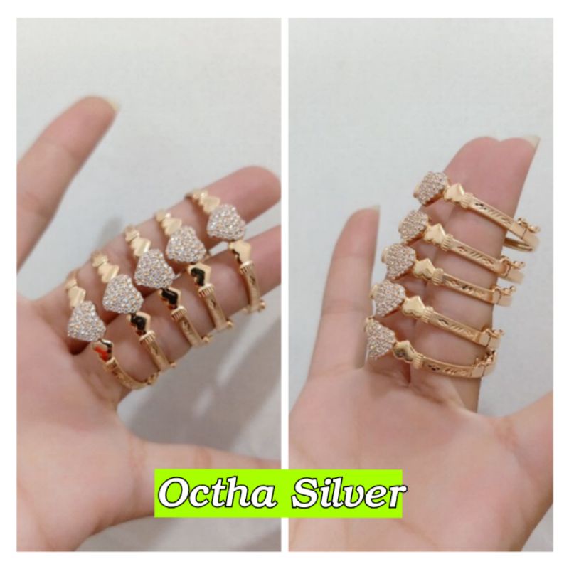 GELANG ANAK BULAT PERAK 925 ROSE GOLD