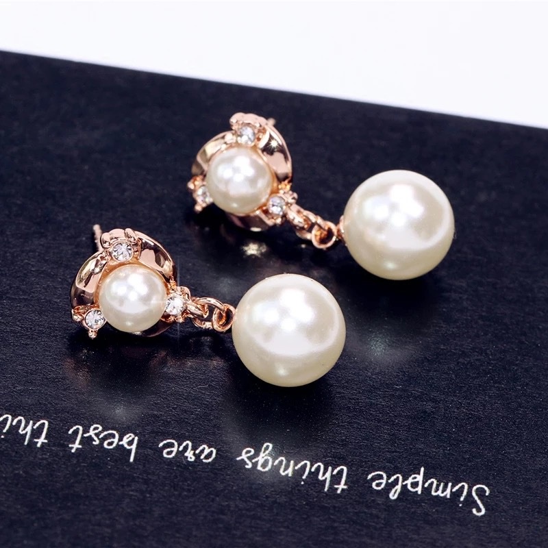 Anting Stud Tanpa Lubang Hias Mutiara Warna Permen Gaya Elegan Serbaguna