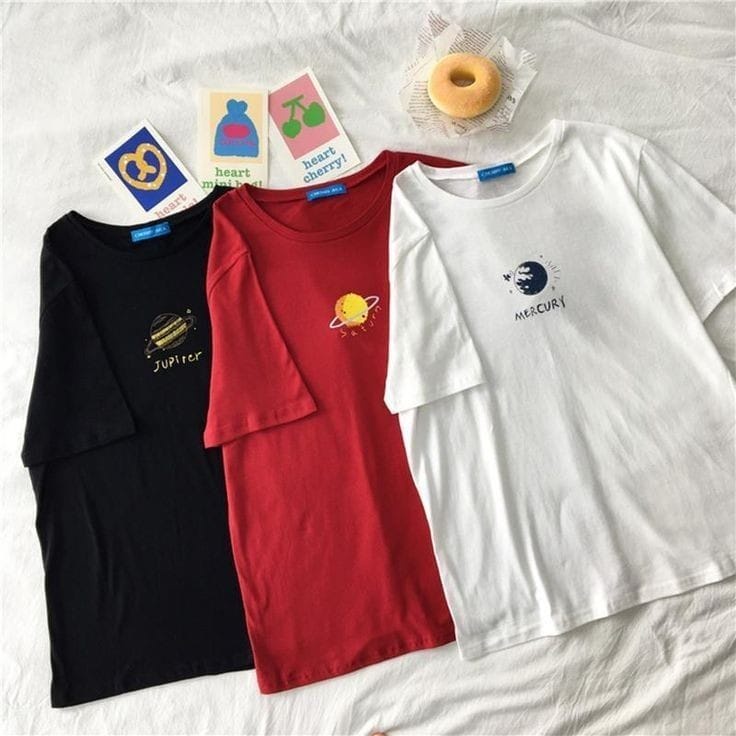 MYSTIQUE.ID-BAJU KAOS ANGKASA T-SHIRT LUCU DAN AESTHETIC