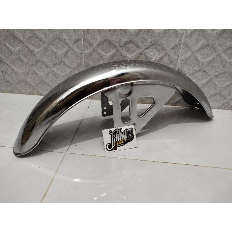 Slebor Spakbor Depan Dan Belakang Honda win 100 Plat Besi Chrome krom