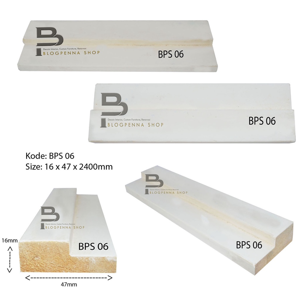 LIST KAYU BPS06 / LIS KAYU WAINSCOTING / WALL MOULDING / PANEL