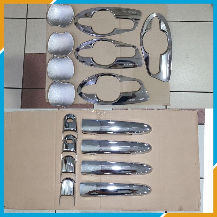 VARIASI Cover handle pintu + mangkok outer chrome (paket) toyota avanza tipe VELOZ 2019 sampai 2021 