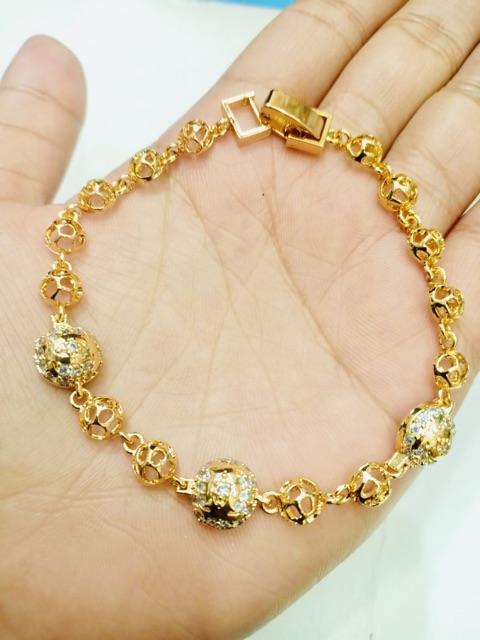 Gelang tangan wanita //gelang permata //perhiasan pengganti emas //gelang