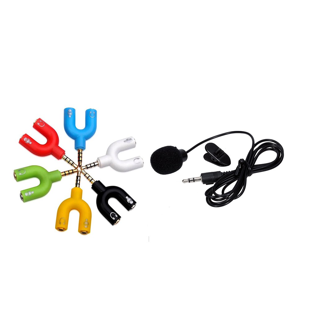 Youtuber Vloger Smule Alat Rekam Clip On Mic - Splitter U - Microphone