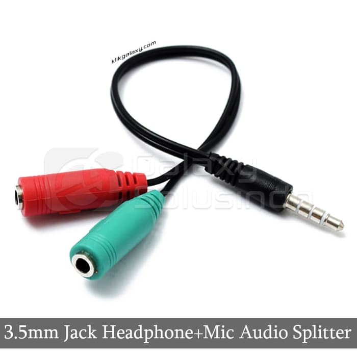 Converter Audio Splitter   Mic 3 5mm Jack Male to 2 Female