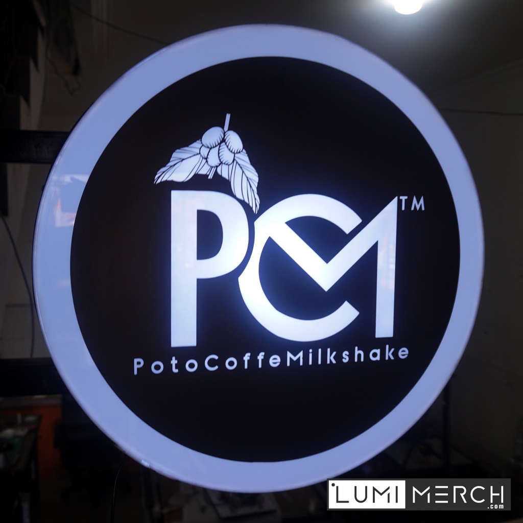 Neon Box neonbox Bulat Diameter 60cm Dua Sisi