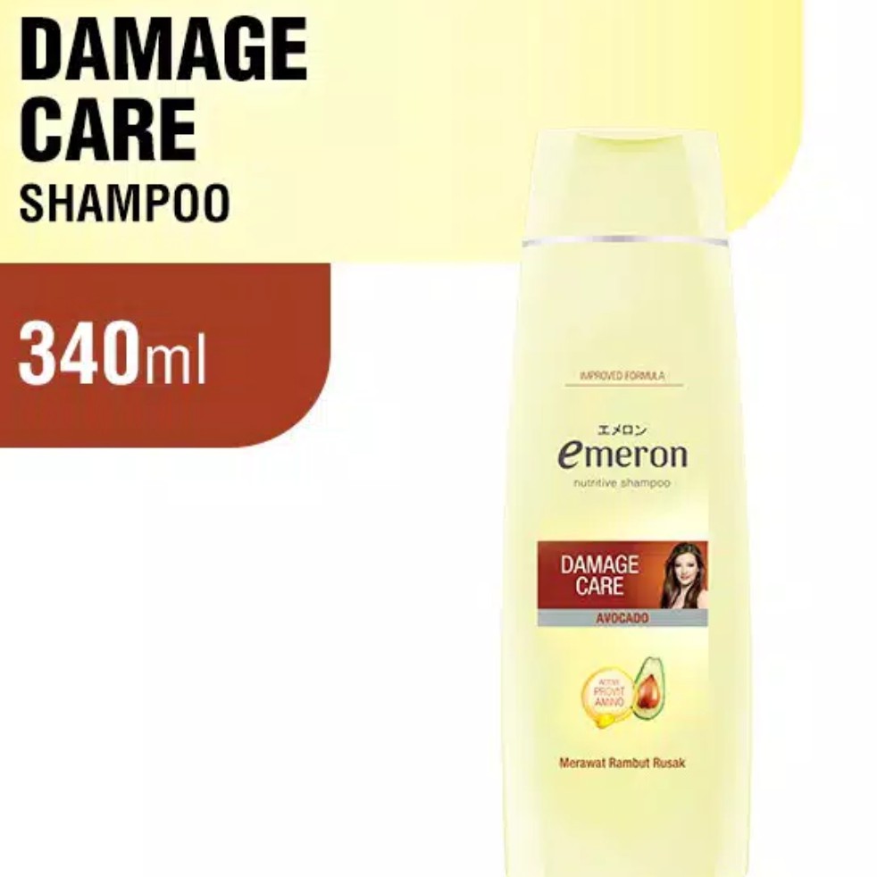 EMERON Botol 340 ML shampo aloe vera / hitam / soft / avocado (no.170)