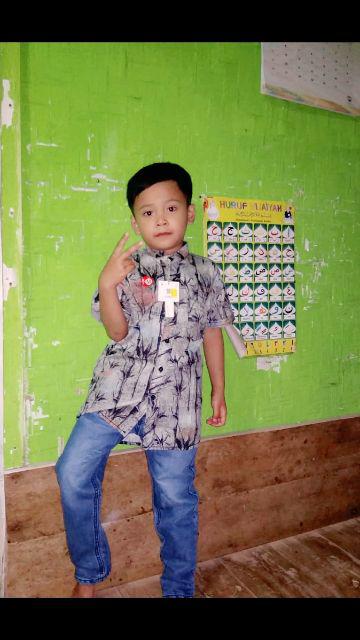 Kemeja Batik Anak Laki-laki , Atasan Anak Laki-laki , Baju Anak Laki , Pakaian Anak Laki-laki Mz20