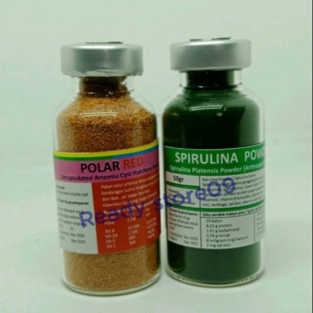 paket spirulina + artemia polar red 20gram ORIGINAL