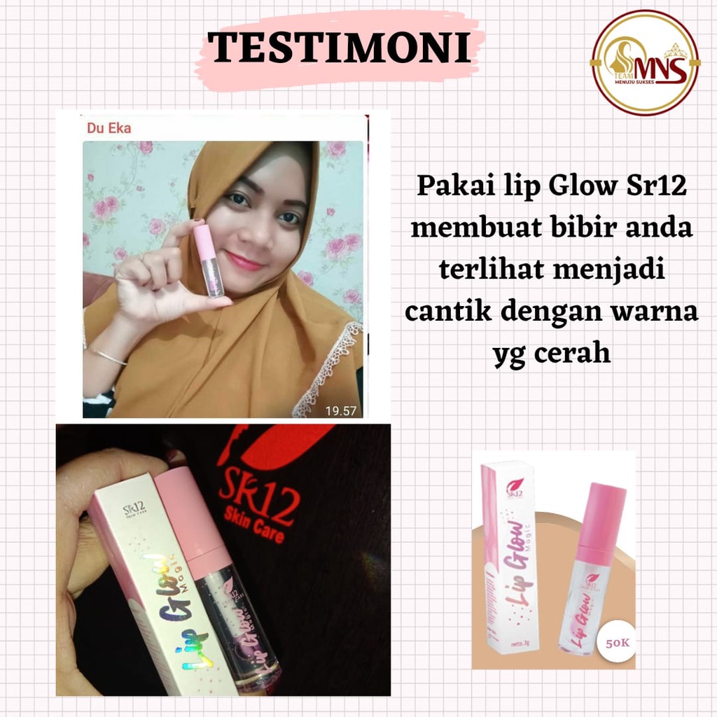 SR12 LIP GLOW MAGIC 2 GRAM / BIBIR GLOSSY / GLOWING /  WARNA BIBIR CANTIK / MELEMBABKAN BIBIR