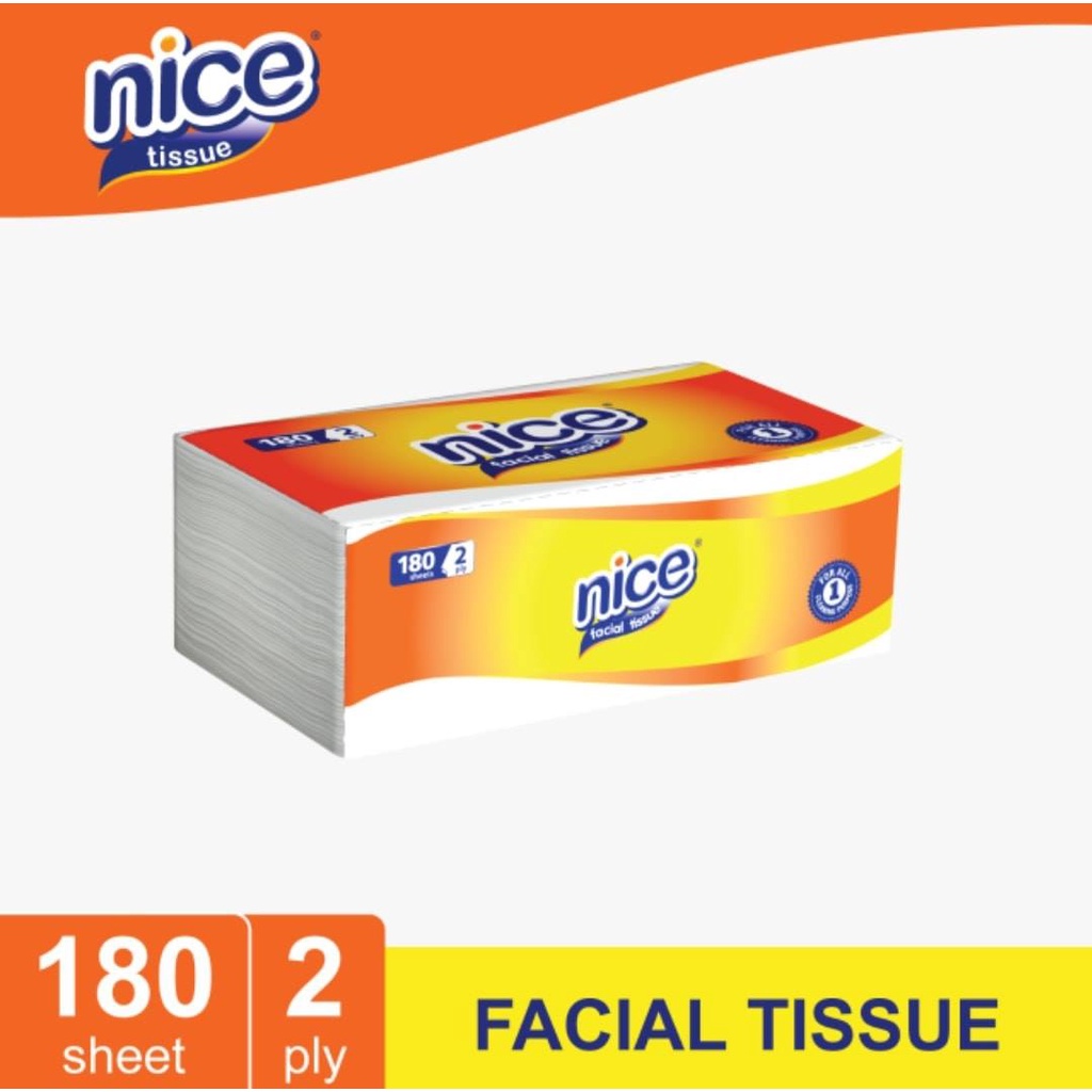 ❤ BIOAQUA Tissue Tisu Nice 180 Sheet Facial 2 Ply | PROMO Tisu Wajah ❤