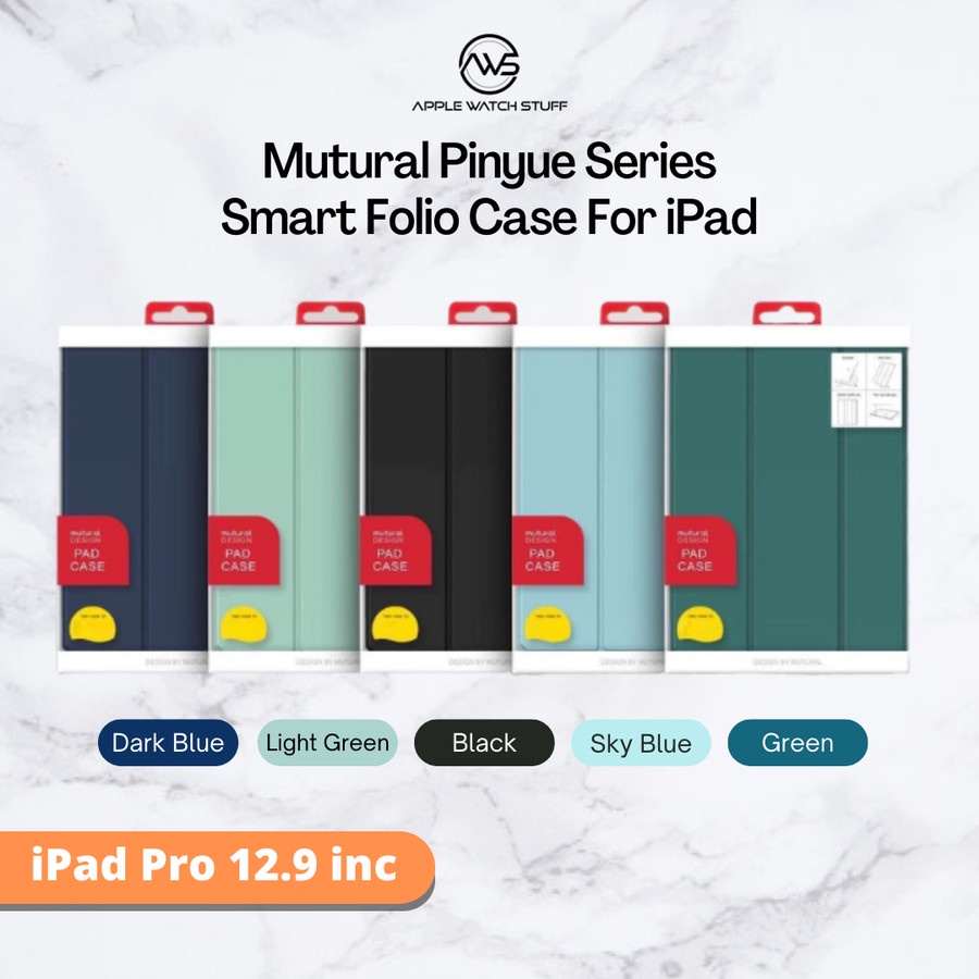 Mutural Pinyue Series Smart Folio Case For iPad Pro 12.9 inc 2018-2021