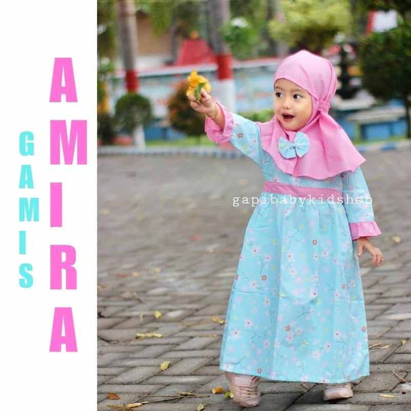 GAMIS ANAK JILBAB BERGO SET