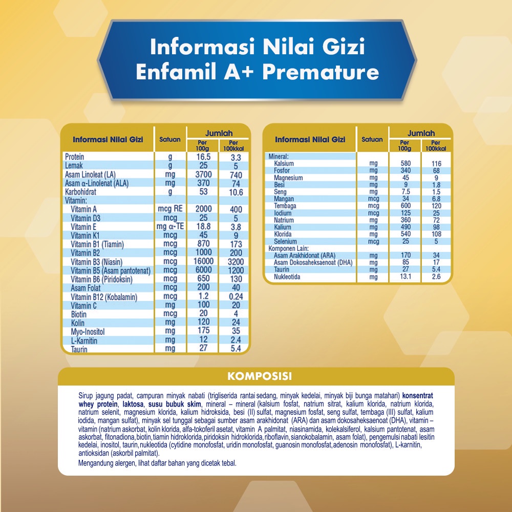 Enfamil A+ Premature Susu Formula Bayi Prematur 400 gr