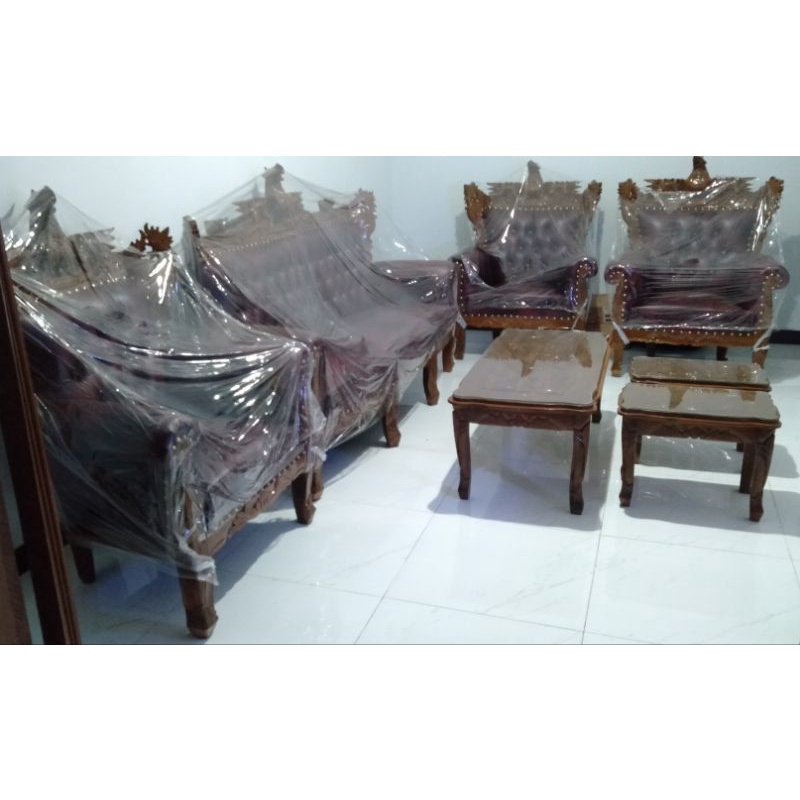 Kursi tamu Romawi RINTIK,APEL, GARUDA,MAWAR jati JEPARA GRADE A