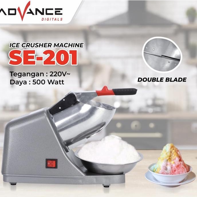 ADVANCE SE-201 . 2 Blade Elektric Ice Crusher Machine Mesin Serut / Pasrah Es batu Advance SE 201 AWET PRAKTIS NEW