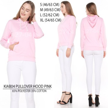 Sweater Hoodie Wanita Polos Pullover Banyak Warna Premium Terry (KIAB04 PULLOVER HOODIE)-2