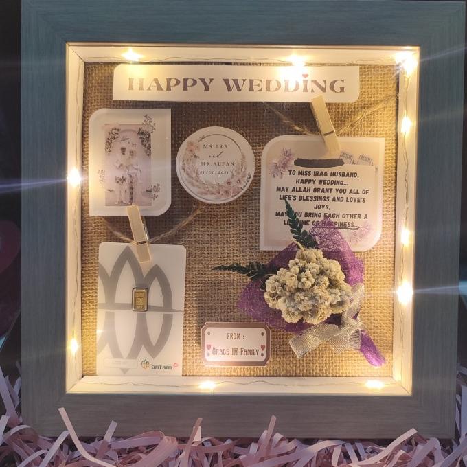 Frame Scrapbook Kado Bingkai Hampers Antam, Emas Mini, Mini Gold