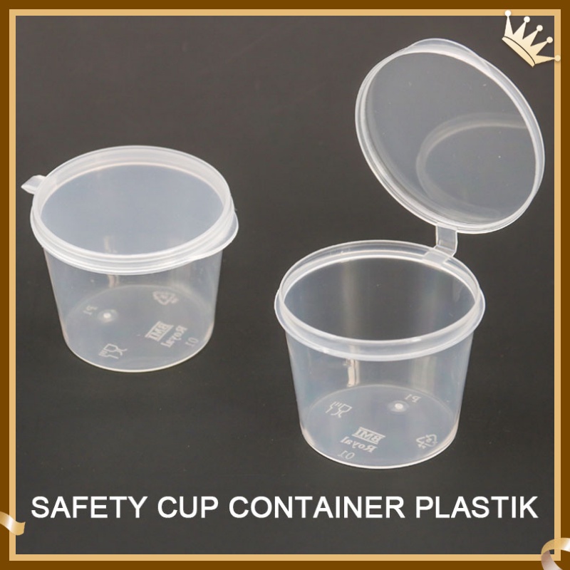 Gelas plastik mini kecil tempat untuk menaruh kancing Thinwall Plastik Cup tutup plastik