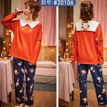 RULIF Piyama Pp baju tidur wanita import katun tebal/setelan Baju Tidur Wanita