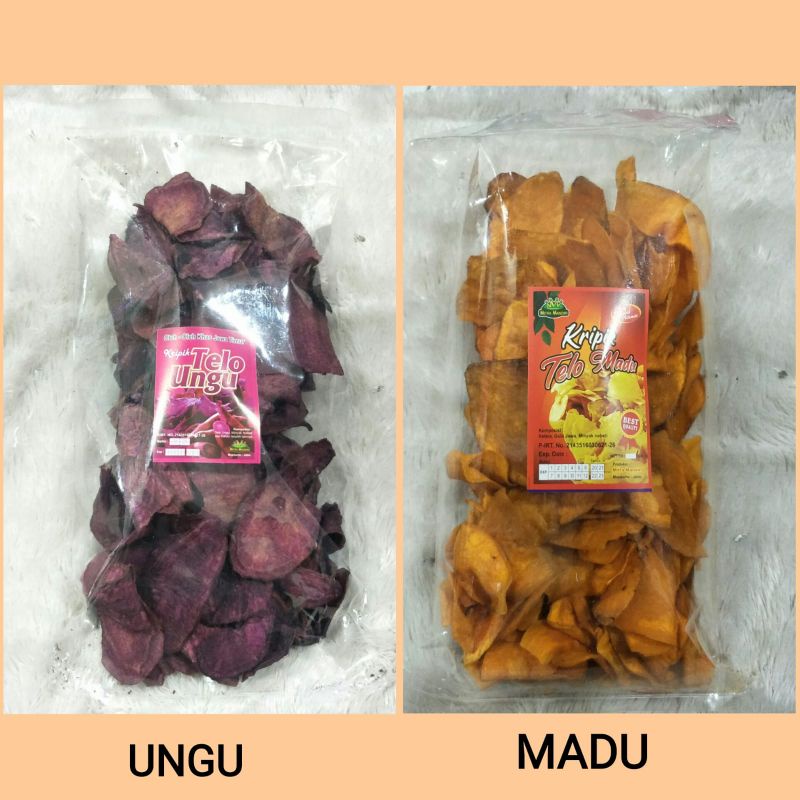 

Kripik telo Madu dan telo Ungu 300gr - keripik ubi - snack - jajan