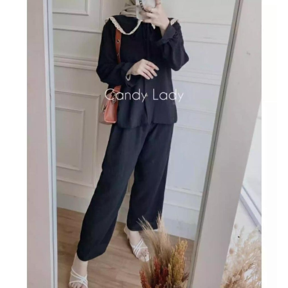 SETELAN CANY RENDA | SETELAN KRINKLE| SETELAN WANITA KEKINIAN | SETELAN BAHAN KRINKLE AIRFLO | OOTD KEKINIAN | FASHION WANITA TERBARU | IZDIHAAR OLSHOP