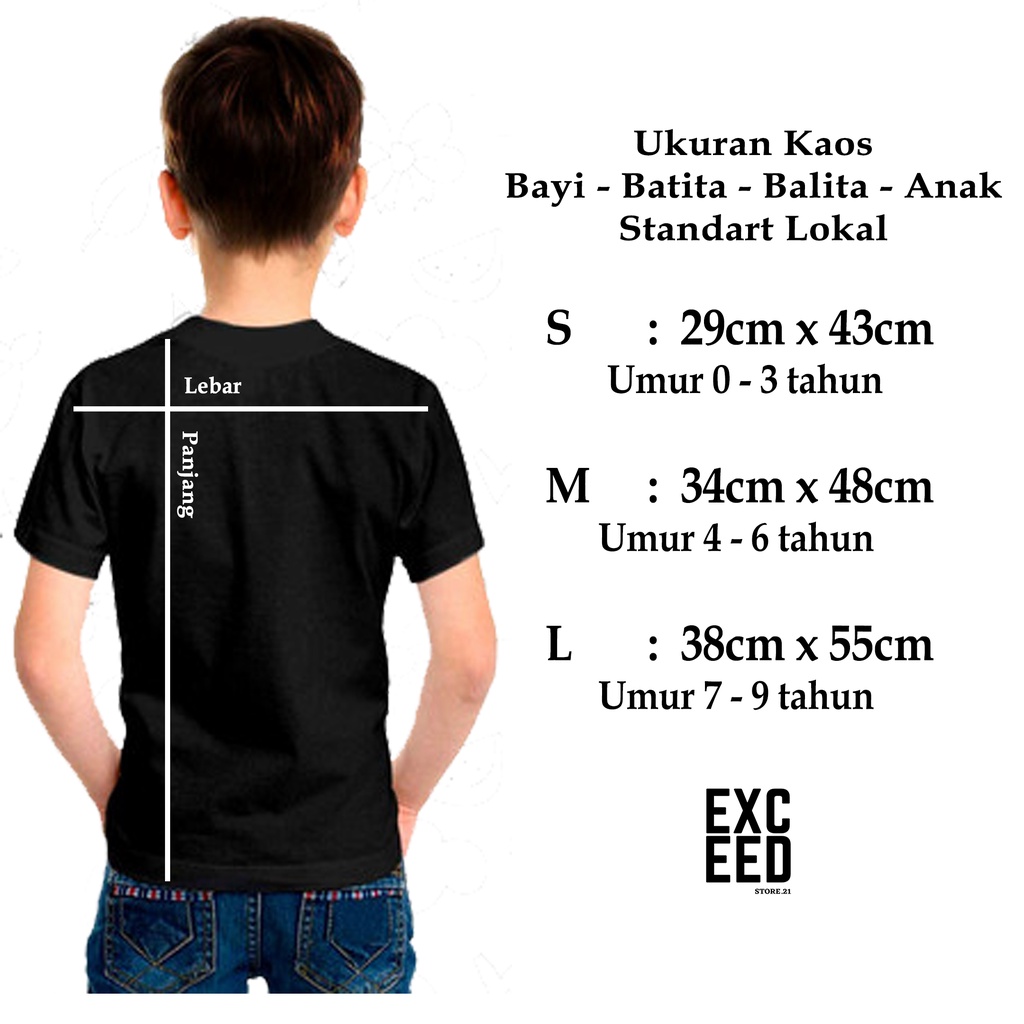 Kaos Polos Anak Bayi Batita Balita Cewe dan Cowo Bahan REAL COTTON COMBED Adem dan Nyaman Size S, M dan L Standart Distro Murah . Polosan Baju Anak