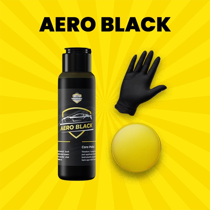 Aero Black + Aero Glass Beli 1 Gratis 1 - Penghitam Bodi Motor Mobil dan  Pembersih Jamur kaca Mobil