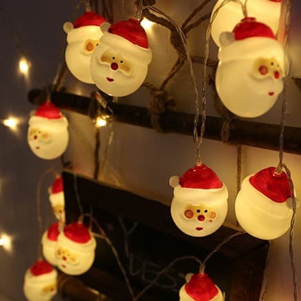 XLC lampu hias natal bola salju karakter snowman dan santa claus dekorasi chrismast