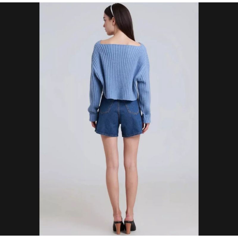 ATASAN RAJUT WANITA KOREAN STYLE TOKUDAI CROP KNIT SWEATER,KARDIGAN KROP PREMIUM