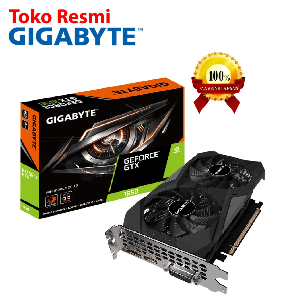 Gigabyte VGA GeForce® GTX 1650 D6 WINDFORCE OC 4G (GV-N1656WF2OC-4GD 2.0)